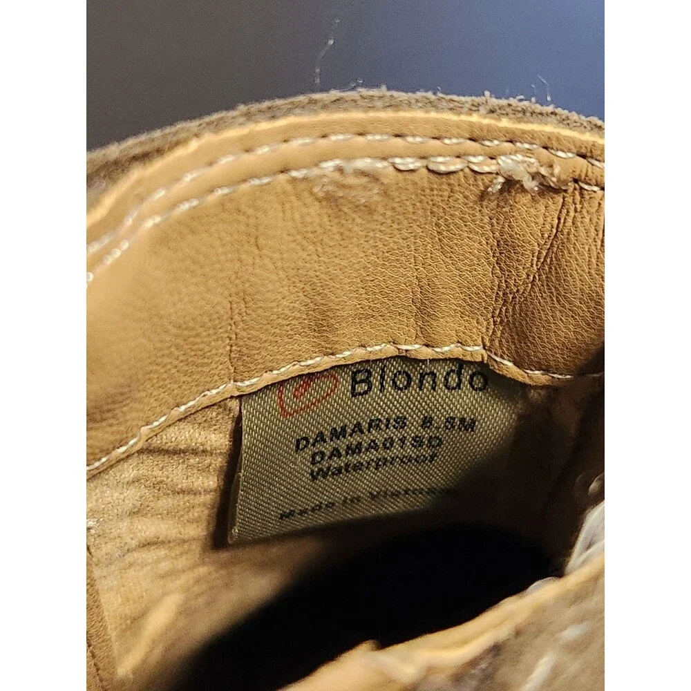 Sz8.5 - Blondo Damaris Womens Brown Suede Boot Waterproof